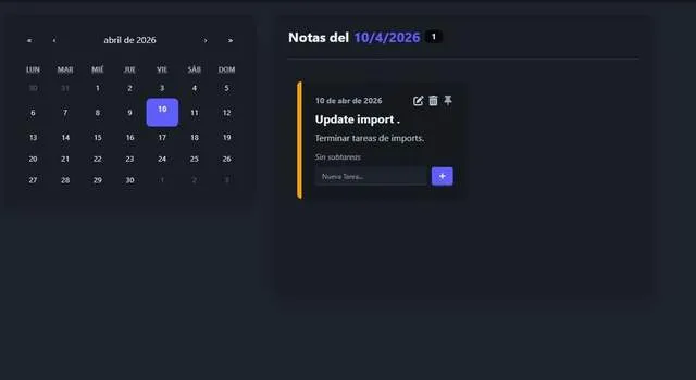 Captura de Organization App